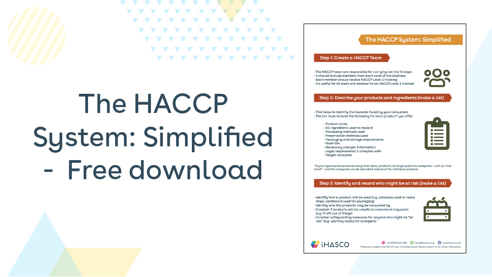 The Haccp System Simplified Food Safety Ihasco